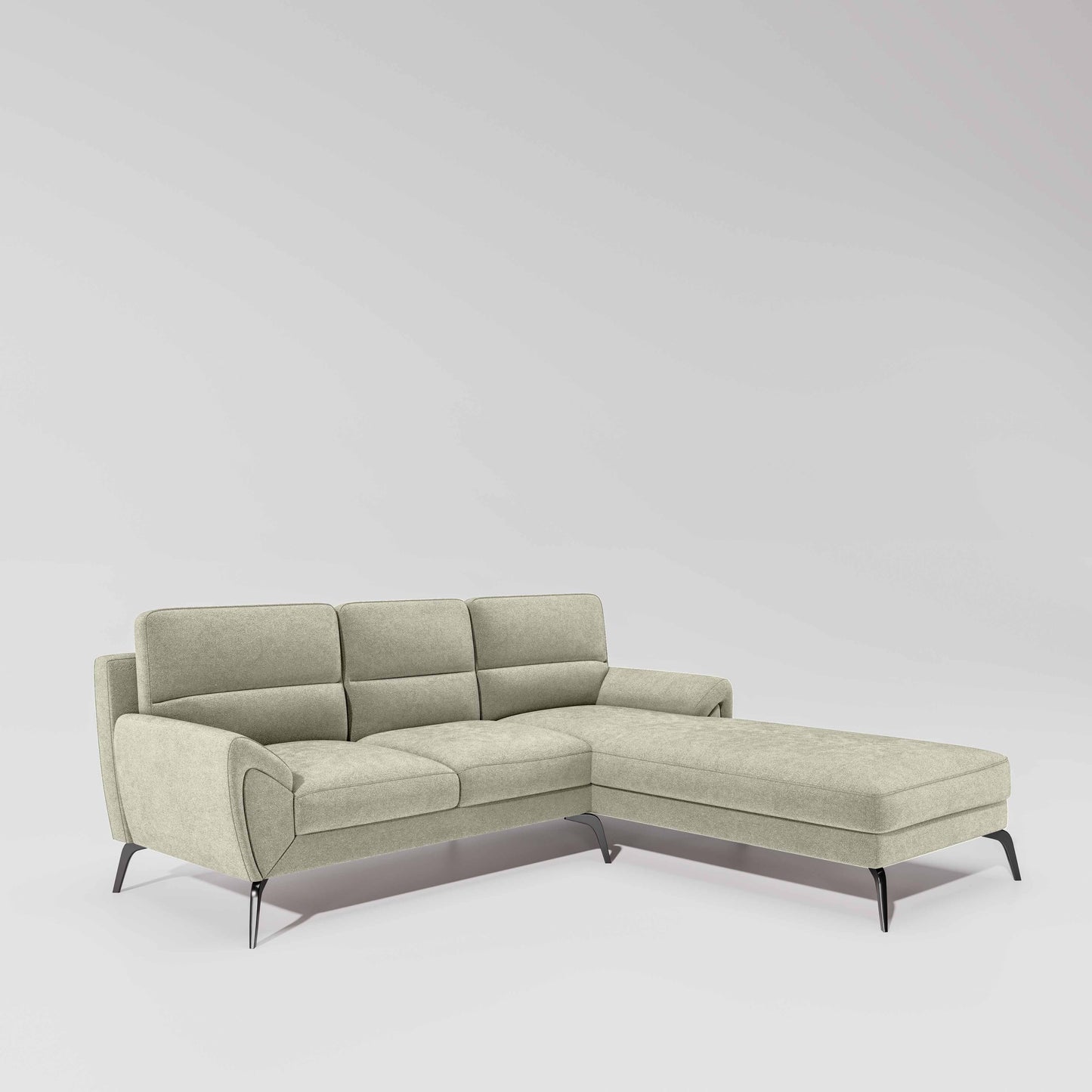 Octave 2 Seater Sofa with Lounger Water & Stain Repellent Fabric  - Pistachio Shell