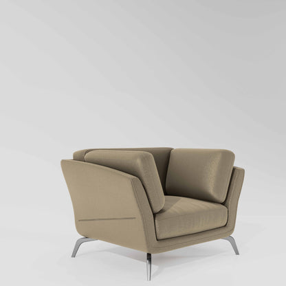 Symphony 1 Seater Suede fabric - Almond Milk