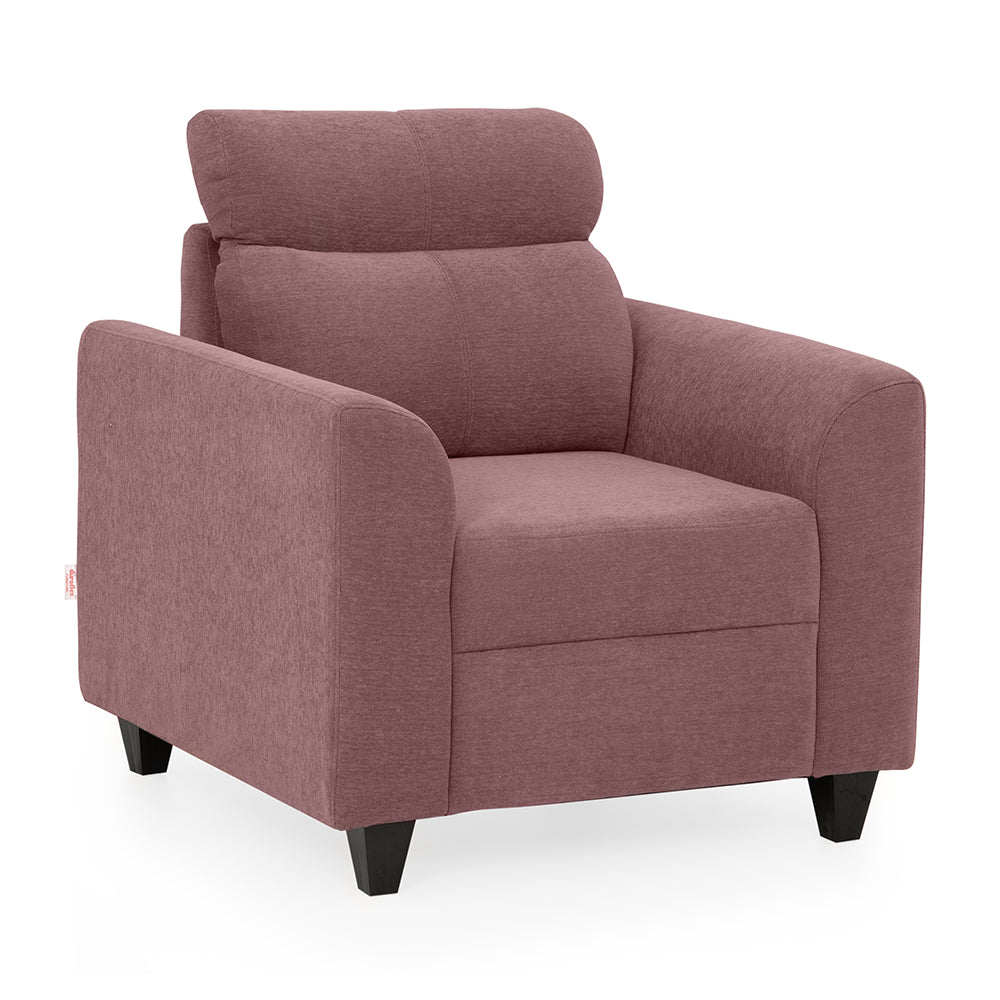 Zivo Plus Dusky Pink Fabric 1 seater Sofa