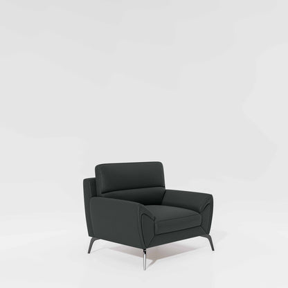 Octave 1 Seater Suede fabric - Steel grey