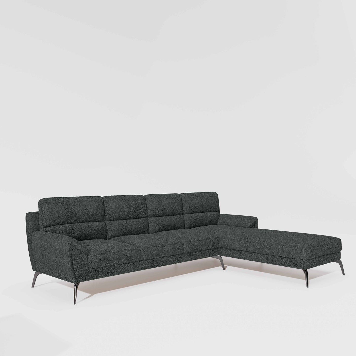 Octave 3 Seater with Lounger Boucle Fabric - Sedona Sage