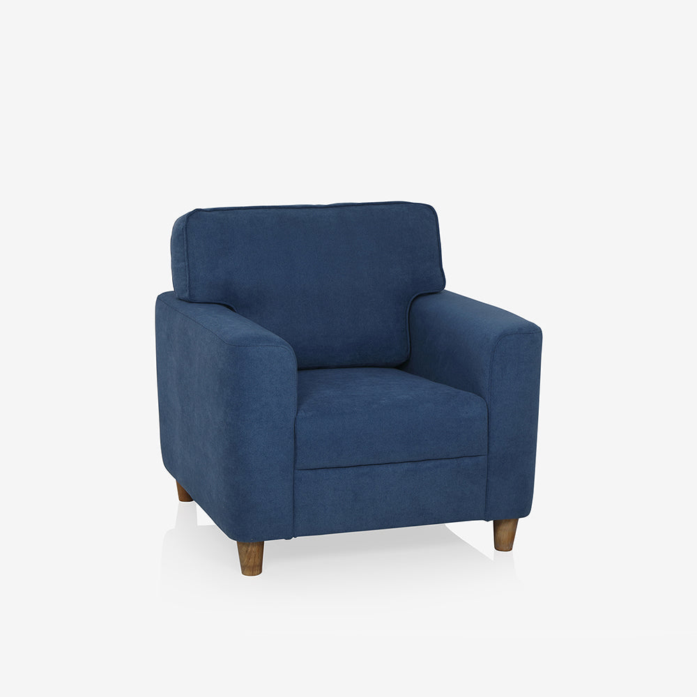 Utopia Blue Fabric 1 seater sofa
