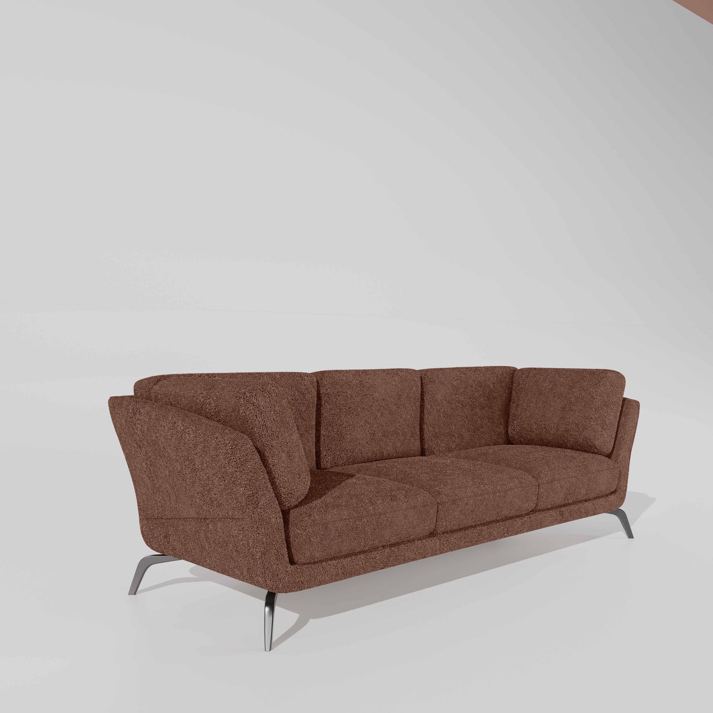Symphony 3 Seater Boucle Fabric - Dusty rose