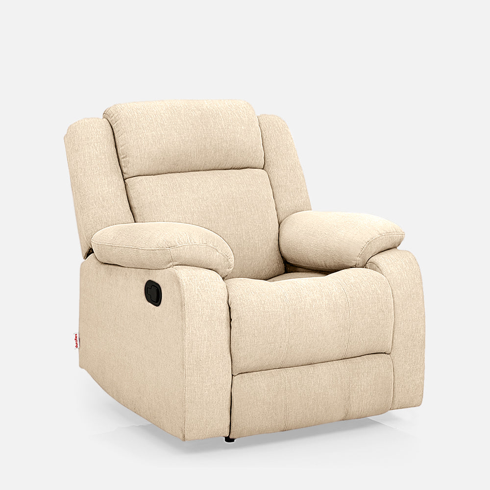 Manual Recliner Snuggler Rocker Recliner Avalon Beige Fabric Recliner