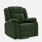 Avalon - Rocking & Rotating Single Seater Fabric Recliner In Green Colour