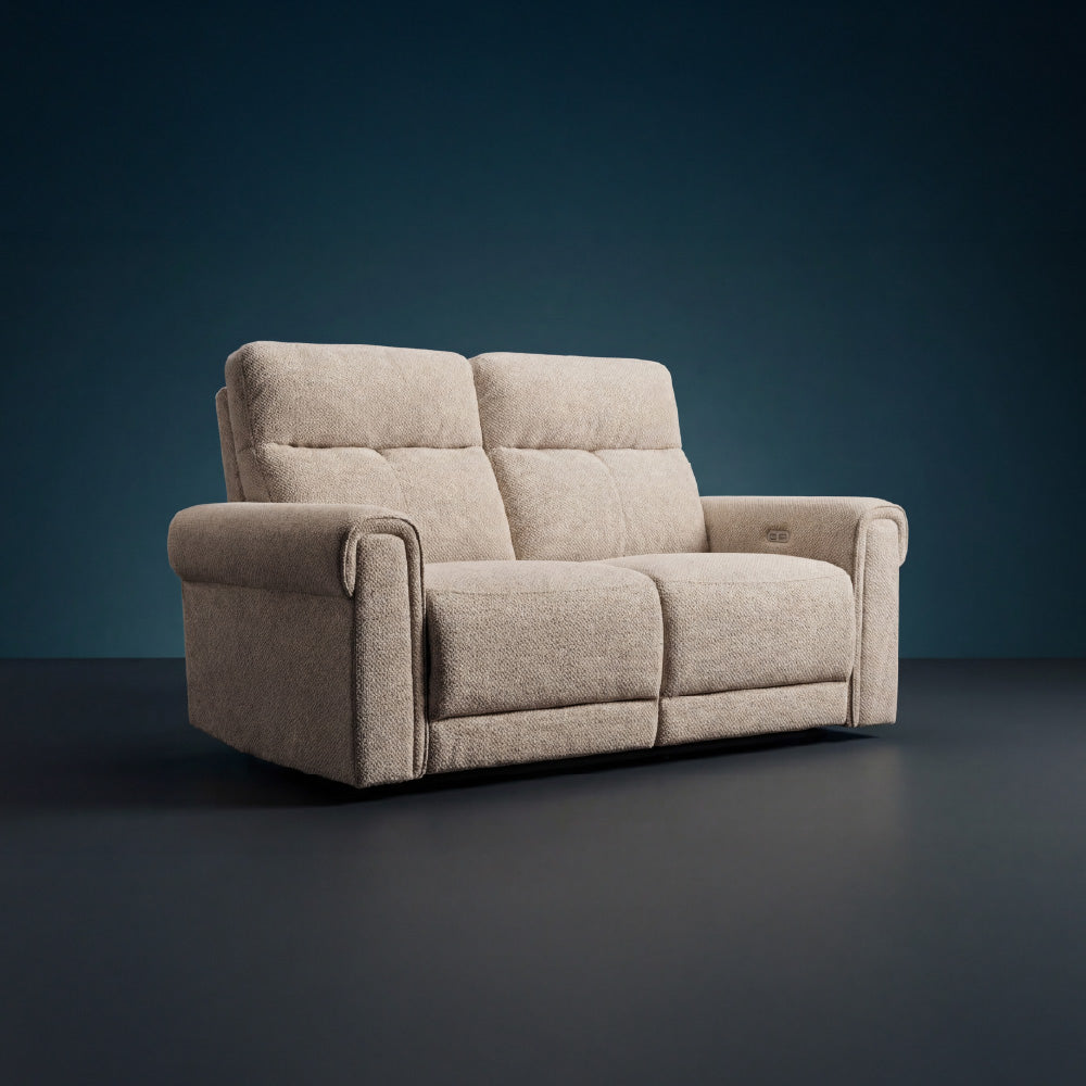 Opus mov.E Cream Fabric 2 Seater Sofa