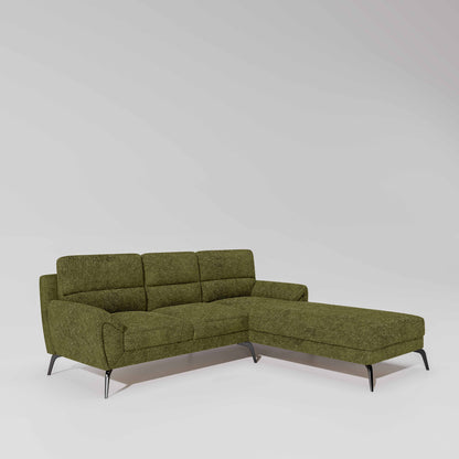 Octave 2 Seater Sofa with Lounger Boucle Fabric  - Dried Herb