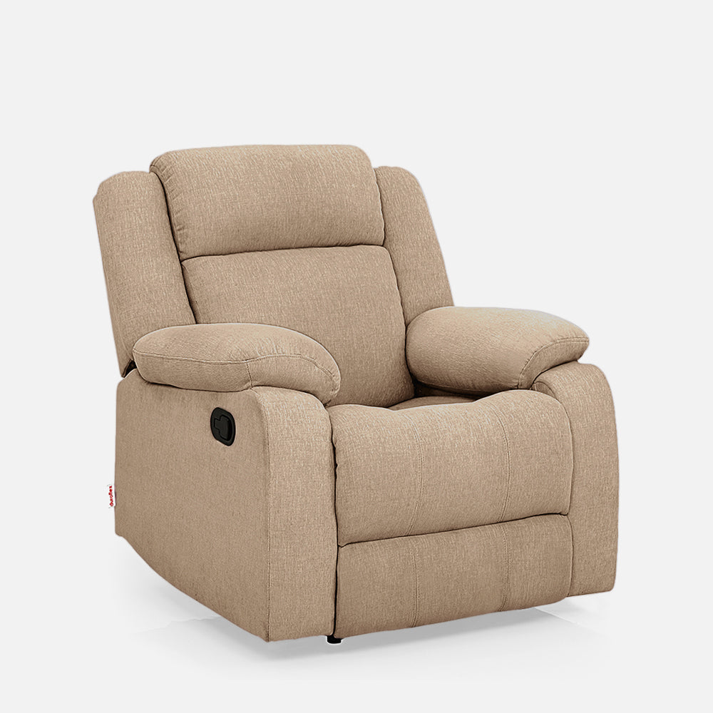Avalon Brown Fabric Recliner