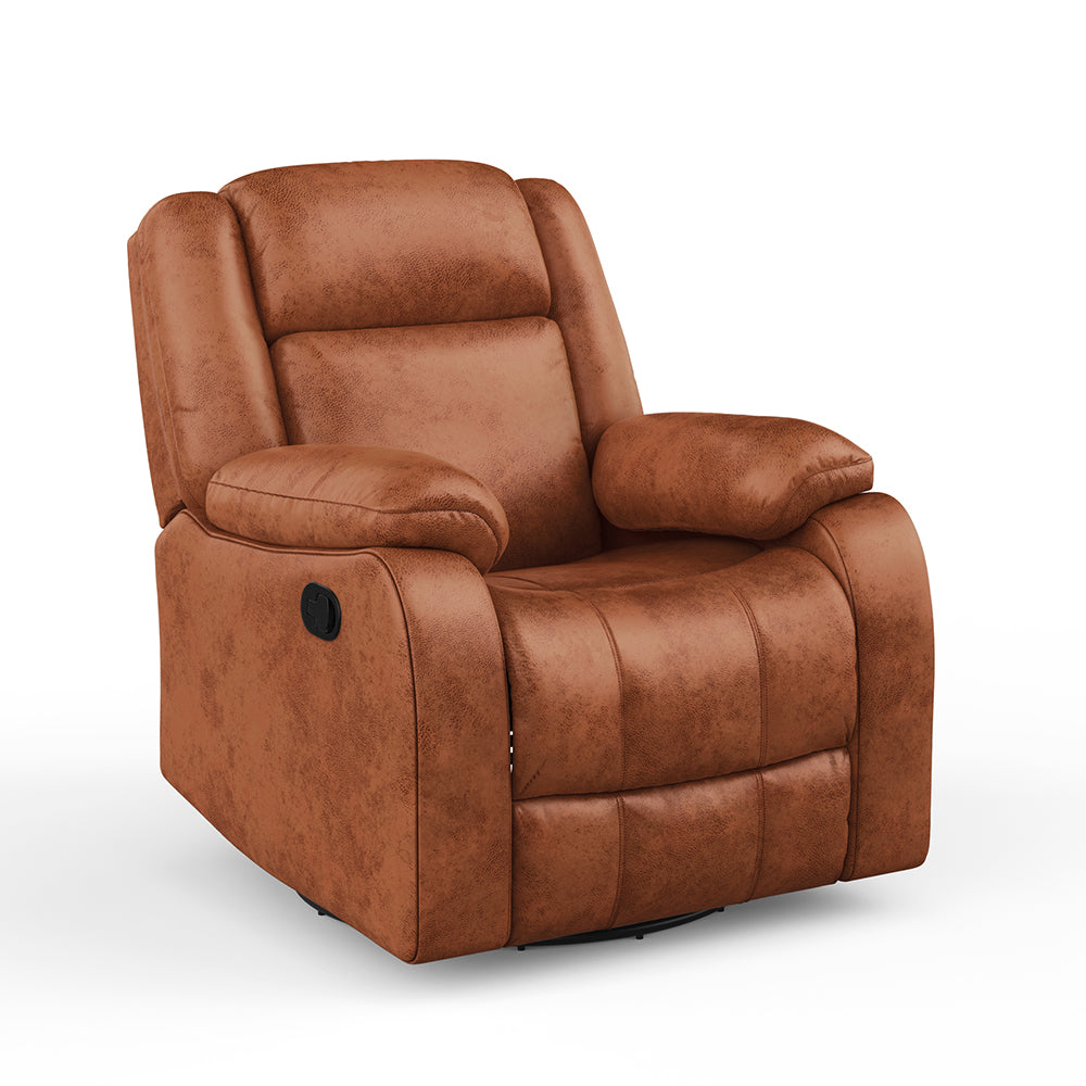 Avalon Desert Orange Suede Recliner