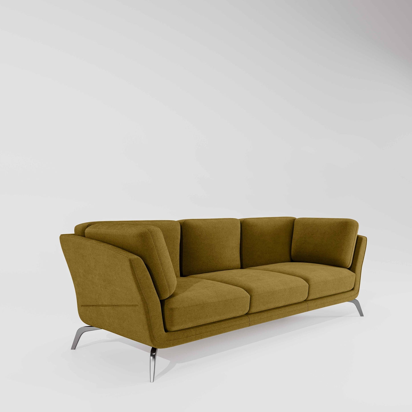 Symphony 3 Seater Water & Stain Repellent Fabric - Honey