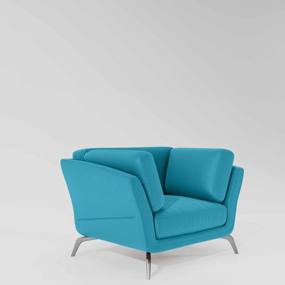 Symphony 1 Seater Suede fabric - Celestial Blue