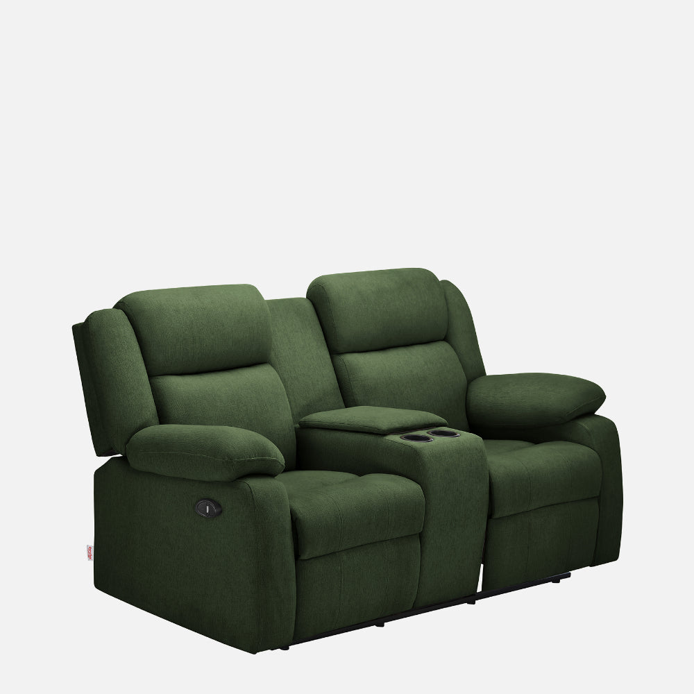 Avalon E Twin Motorized Recliner |  2 seater | Sap Green |  Duroflex Furniture
