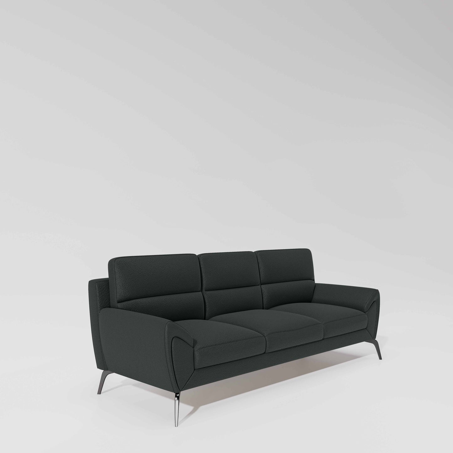 Octave 3 Seater Suede Fabric - Steel grey