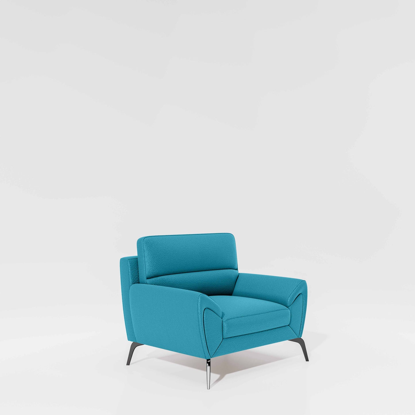 Octave 1 Seater Seater-Suede fabric - Celestial blue