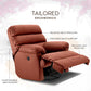 Avalon Posture pro Rocking & Rotating Single Seater Premium Leatherette Recliner, Tan, Motorized