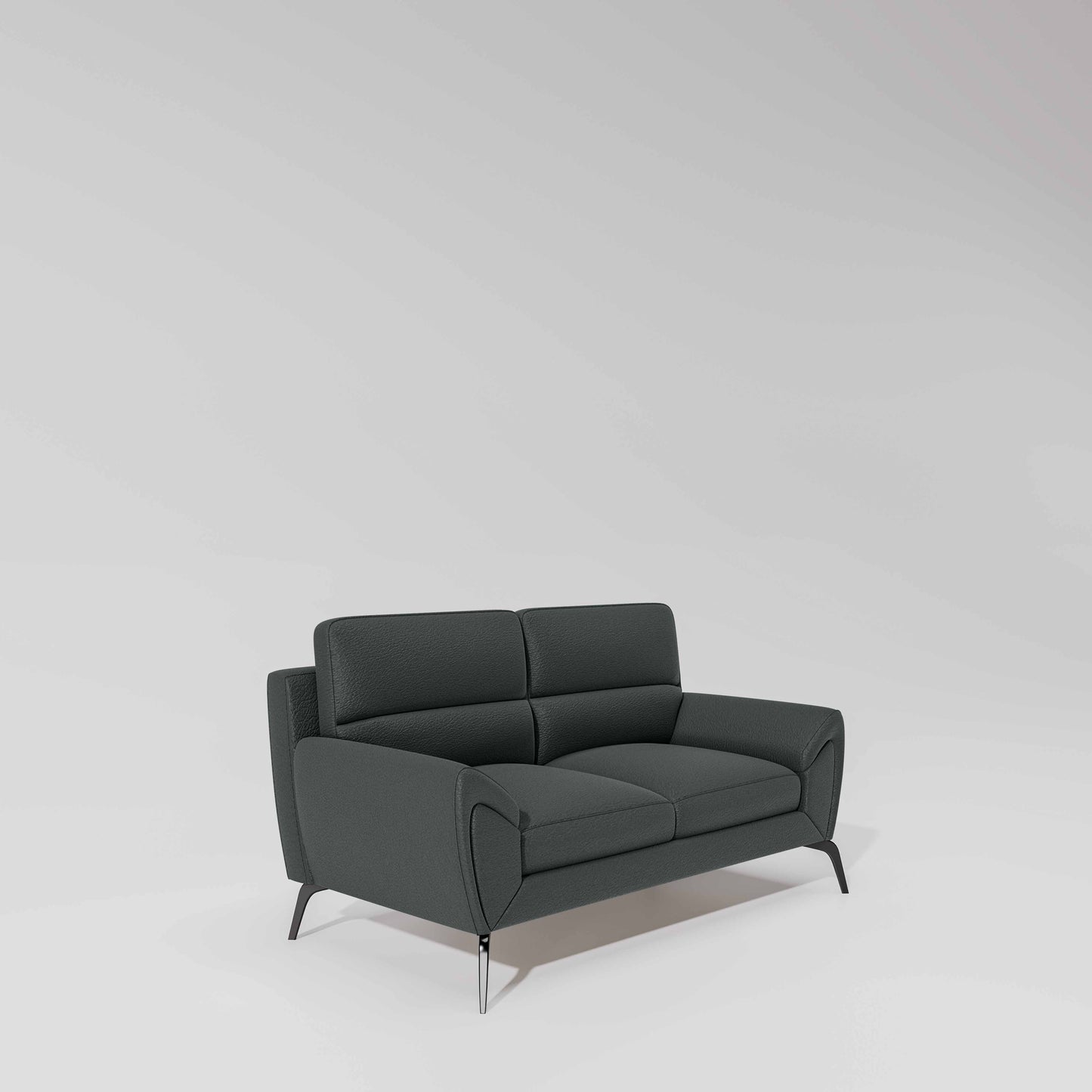 Octave 2 Seater Suede Fabric - Steel grey