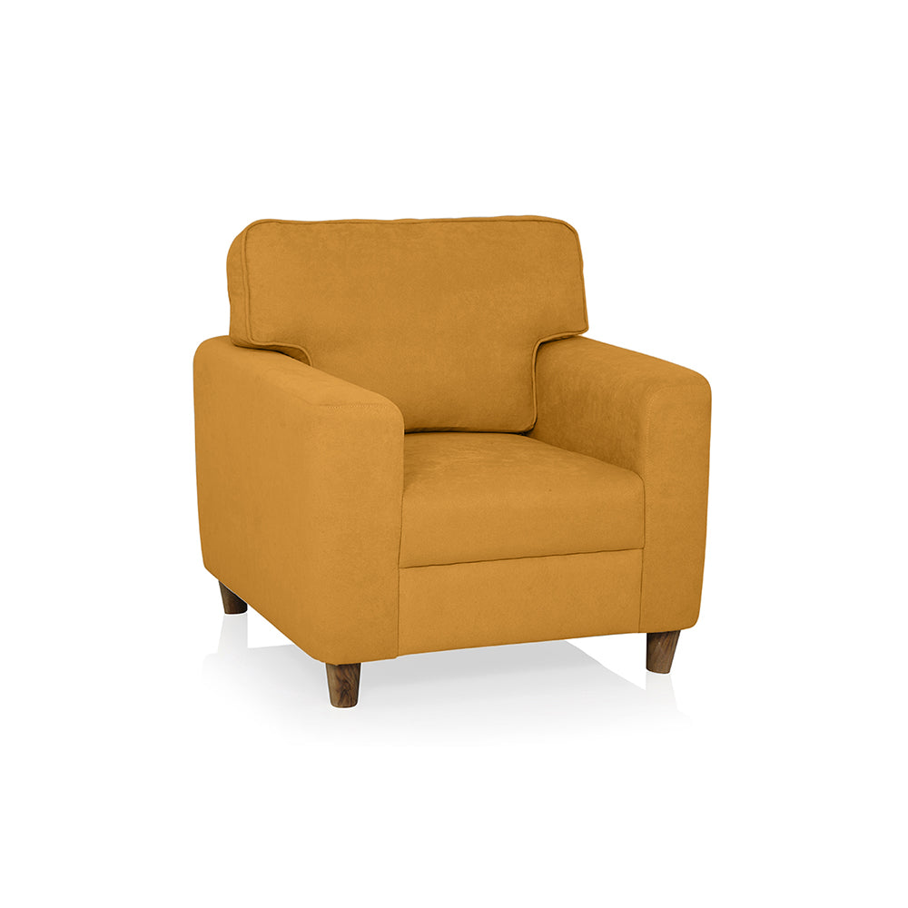 Utopia Fabric Sofa | 1 seater | Yellow |  Duroflex Furniture
