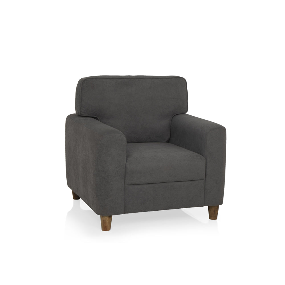 Utopia Fabric Sofa | 1 seater | Grey |  Duroflex Furniture
