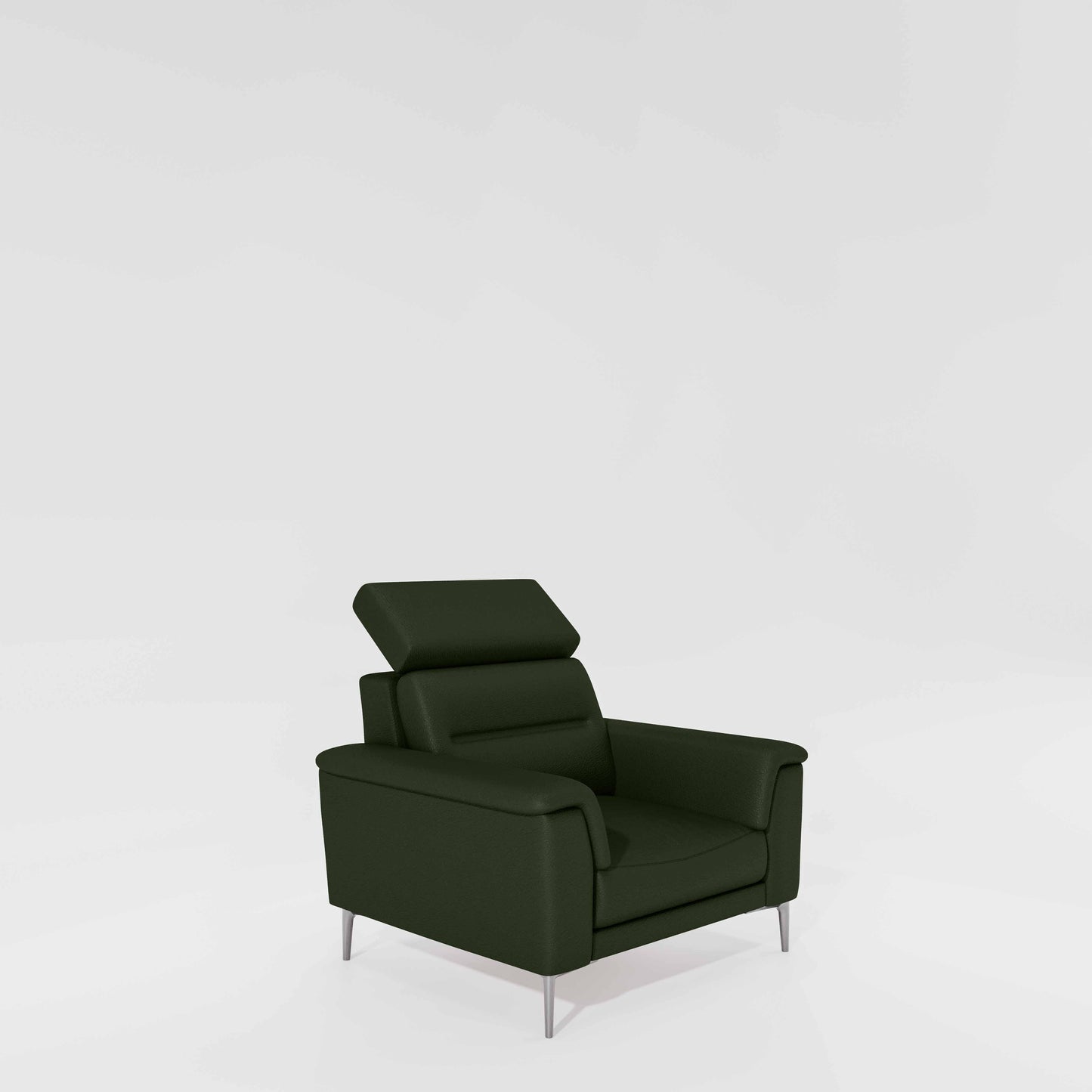 Cresendo 1 Seater Leatherette fabric - Black Forest