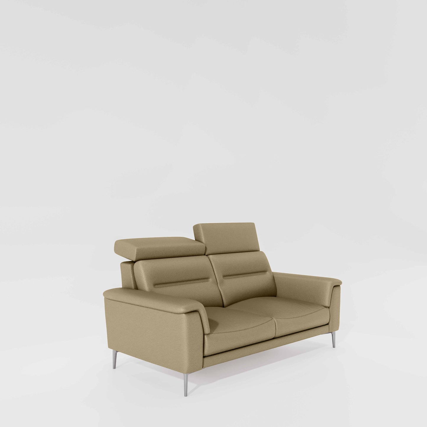 Cresendo 2 Seater Leatherette fabric - Pebble