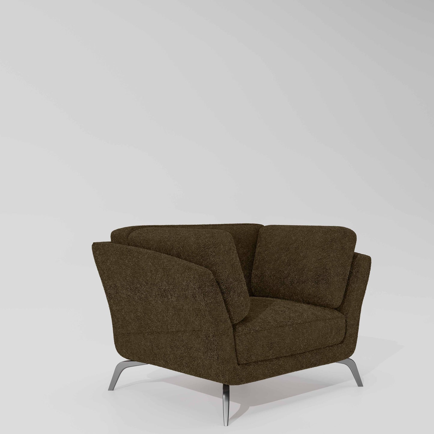 Symphony 1 Seater Boucle Fabric - Sepia
