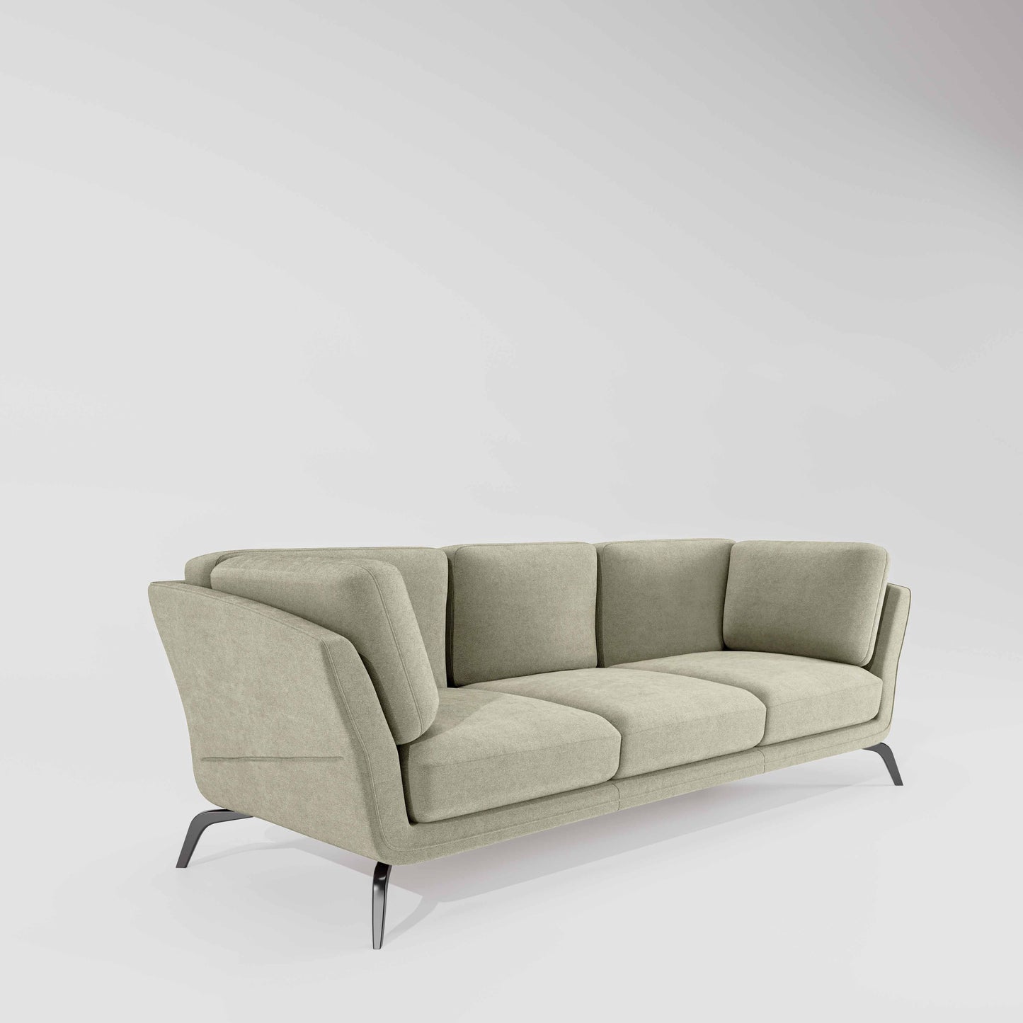 Symphony 3 Seater Water & Stain Repellent Fabric - Pistachio shell