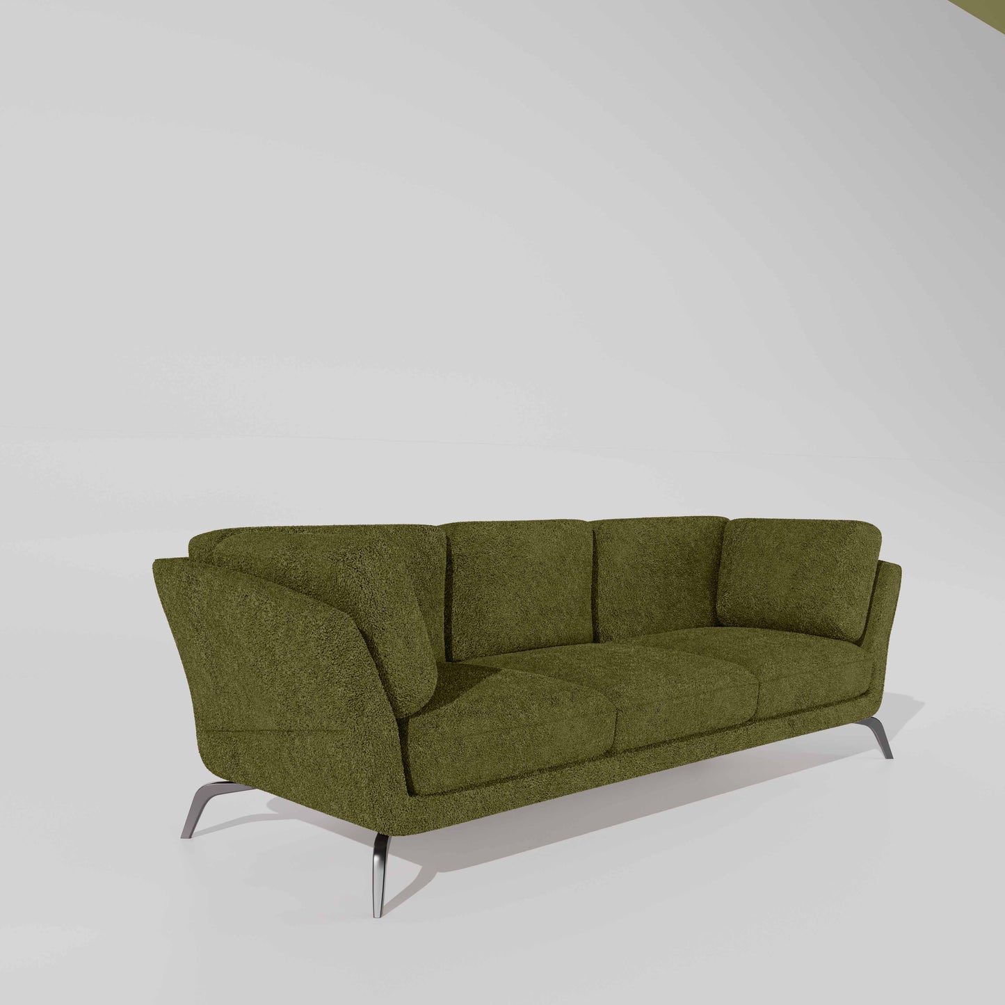Symphony 3 Seater Boucle Fabric - Dried herb