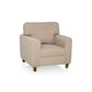 Utopia Beige Fabric 1 seater sofa