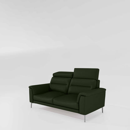 Cresendo 2 Seater Leatherette fabric - Black Forest