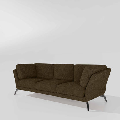 Symphony 3 Seater Boucle Fabric - Sepia
