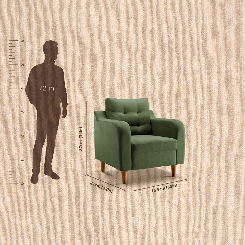 ease|plus|green|fabric|1|seater|sofa