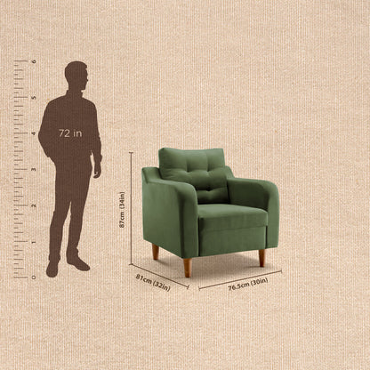 ease|plus|green|fabric|1|seater|sofa