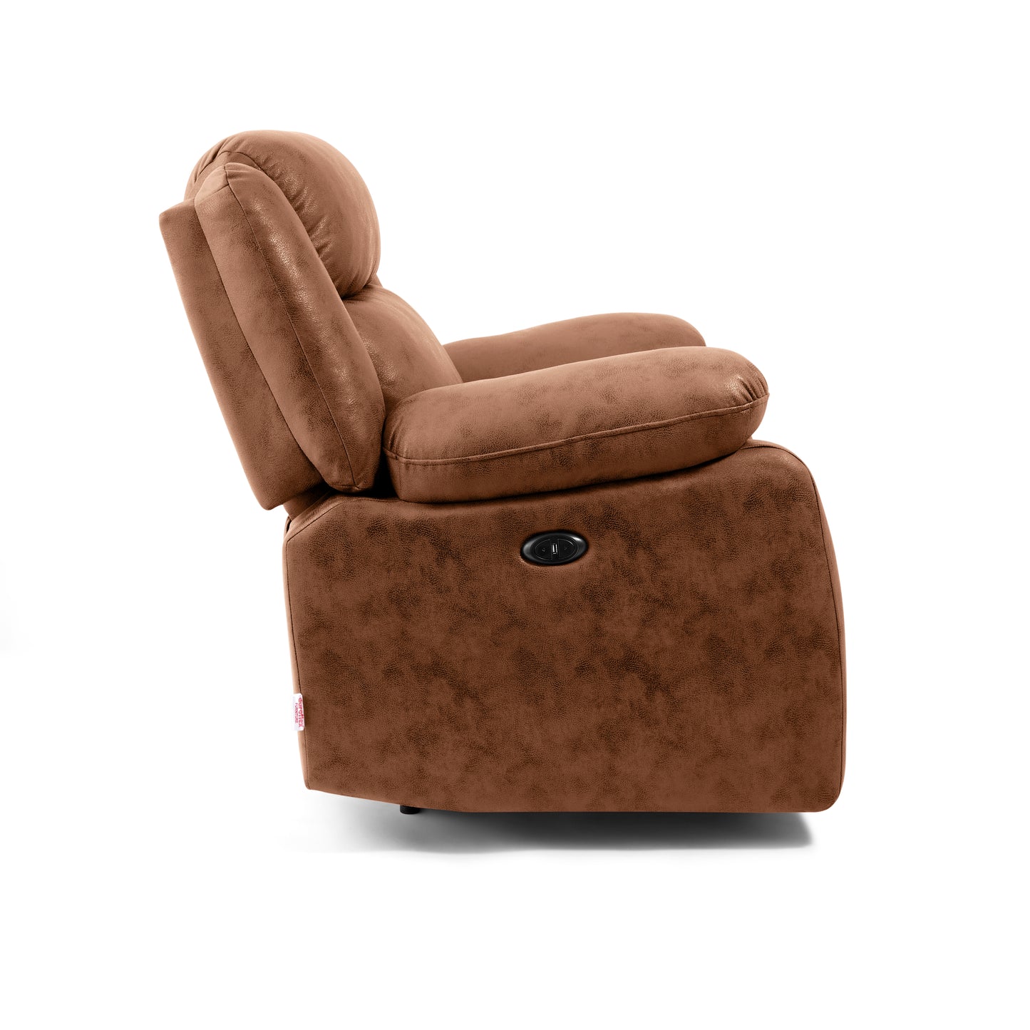 Avalon Motorized Electric Powered Desert Orange Suede Recliner