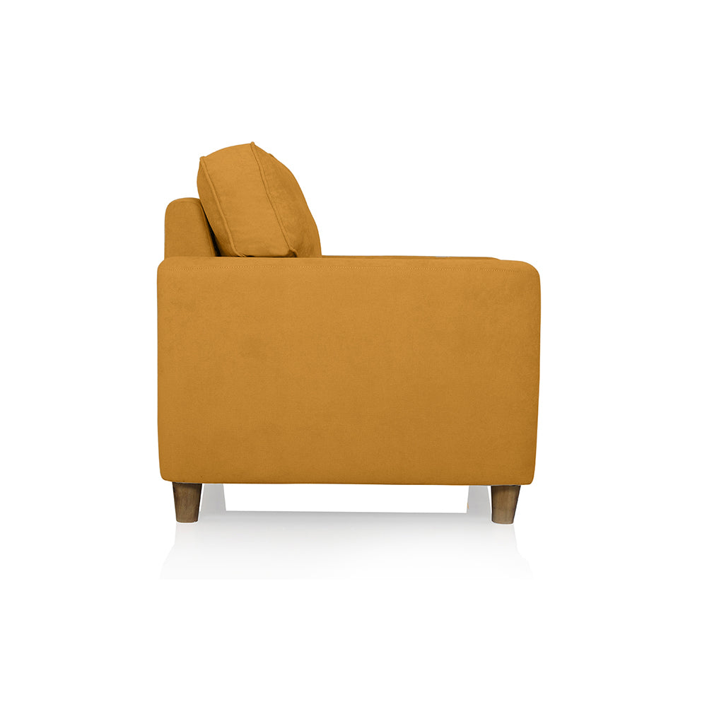 Utopia Fabric Sofa | 1 seater | Yellow |  Duroflex Furniture
