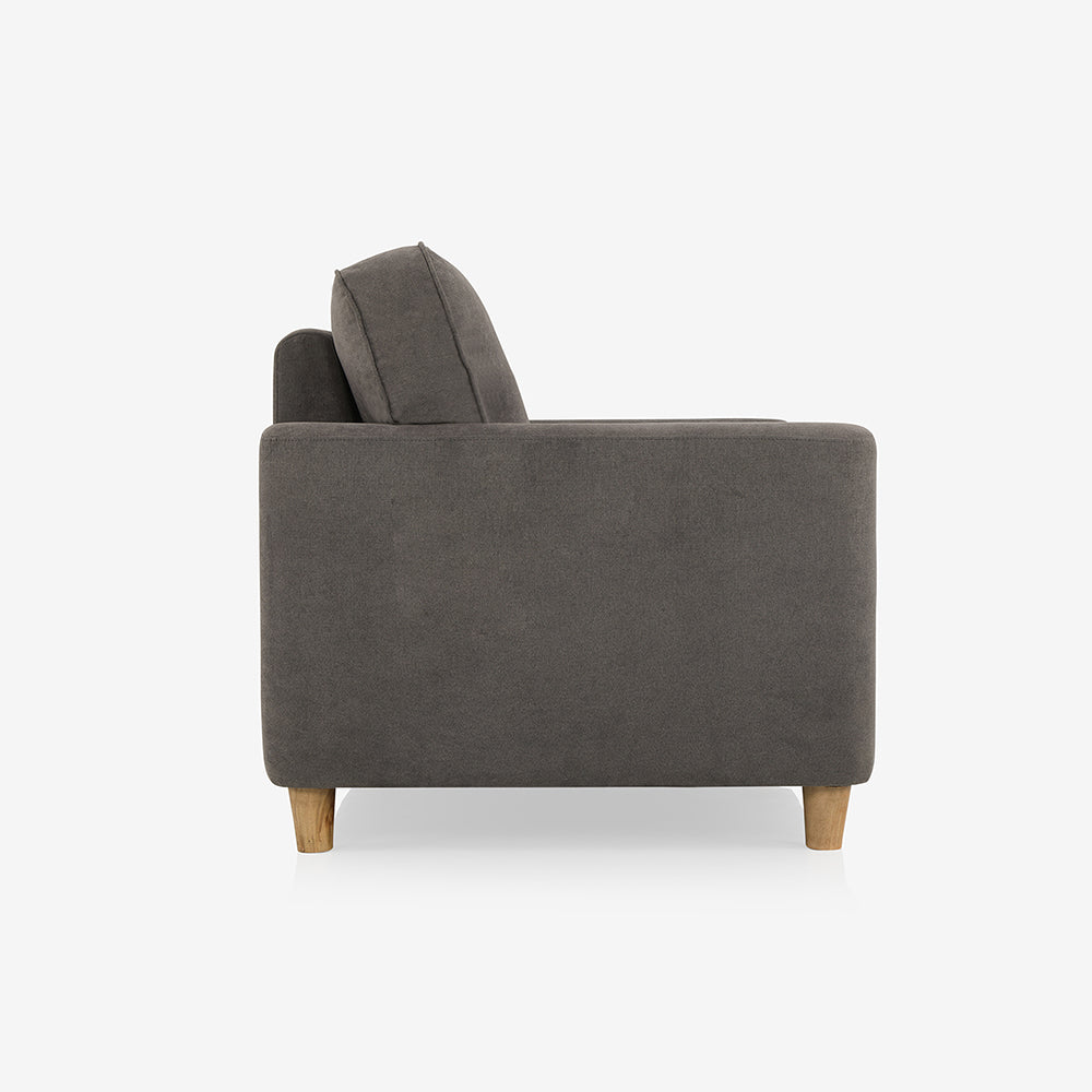 Utopia Fabric Sofa | 1 seater | Grey |  Duroflex Furniture
