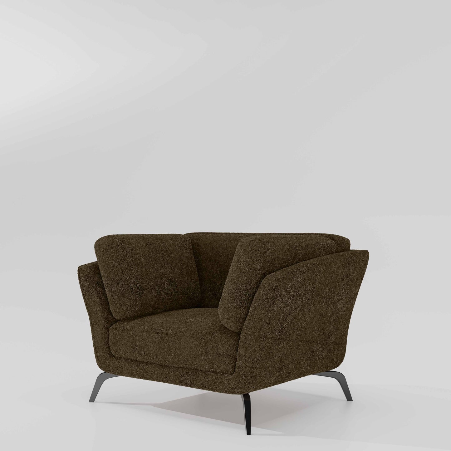 Symphony 1 Seater Boucle Fabric - Sepia