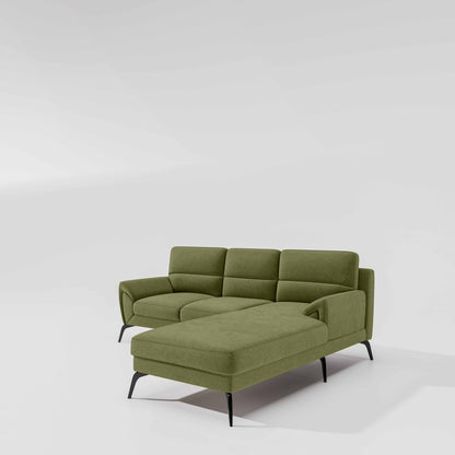 Octave 2 Seater Sofa with RH Lounger Water & Stain Repellent Fabric  - Sage Green
