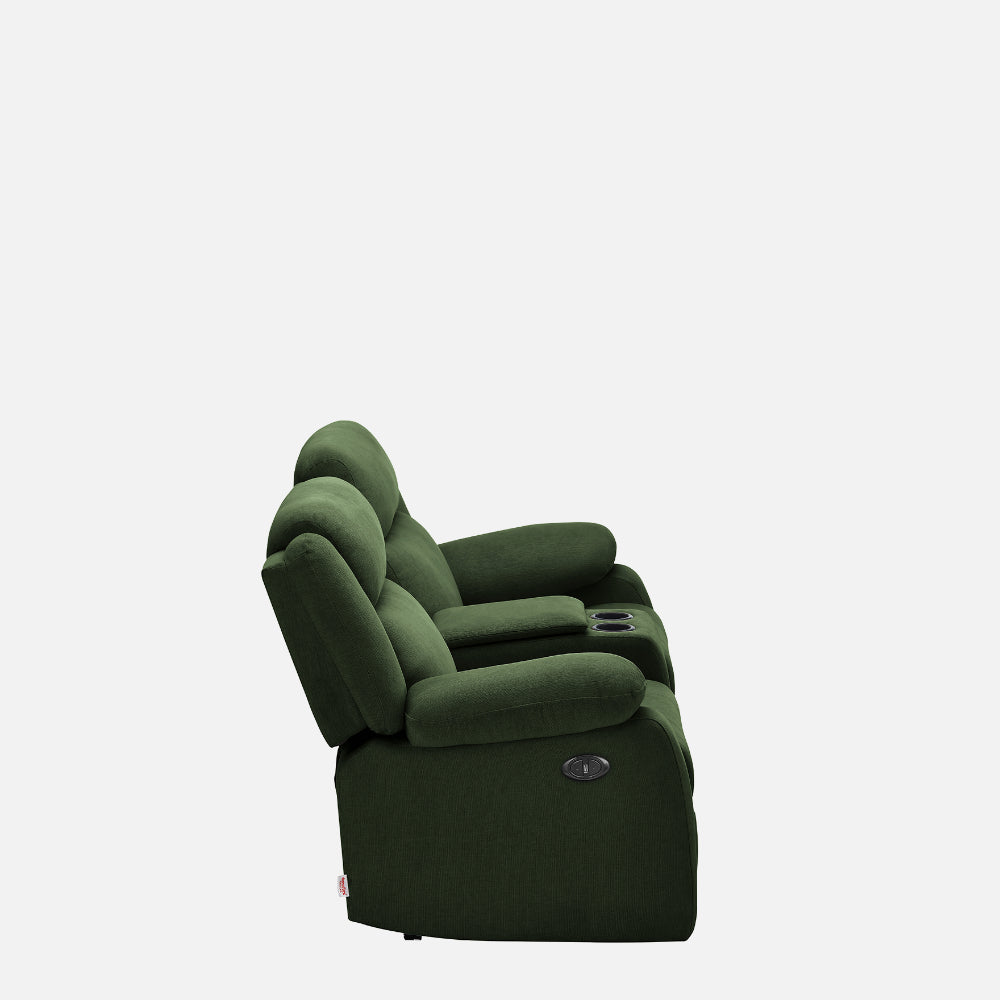 Avalon E Twin Motorized Recliner |  2 seater | Sap Green |  Duroflex Furniture
