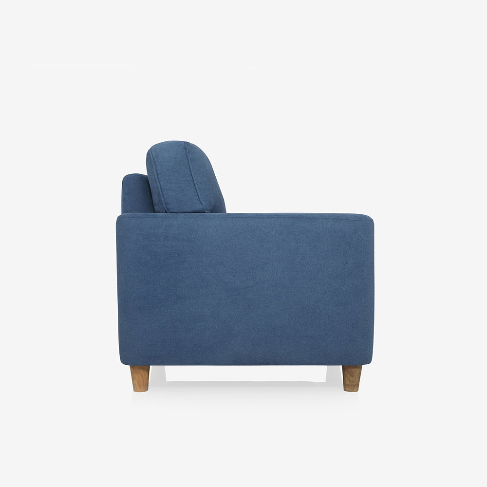 Utopia Blue Fabric 1 seater sofa