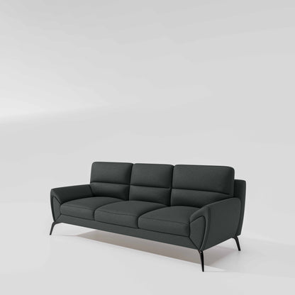Octave 3 Seater Suede Fabric - Steel grey