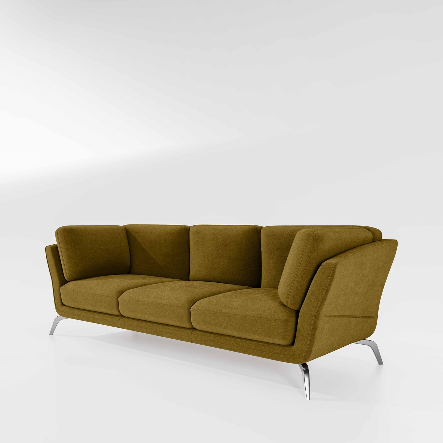 Symphony 3 Seater Water & Stain Repellent Fabric - Honey