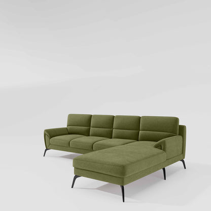 Octave 3 Seater with Lounger Water & Stain Repellent Fabric - Sage Green