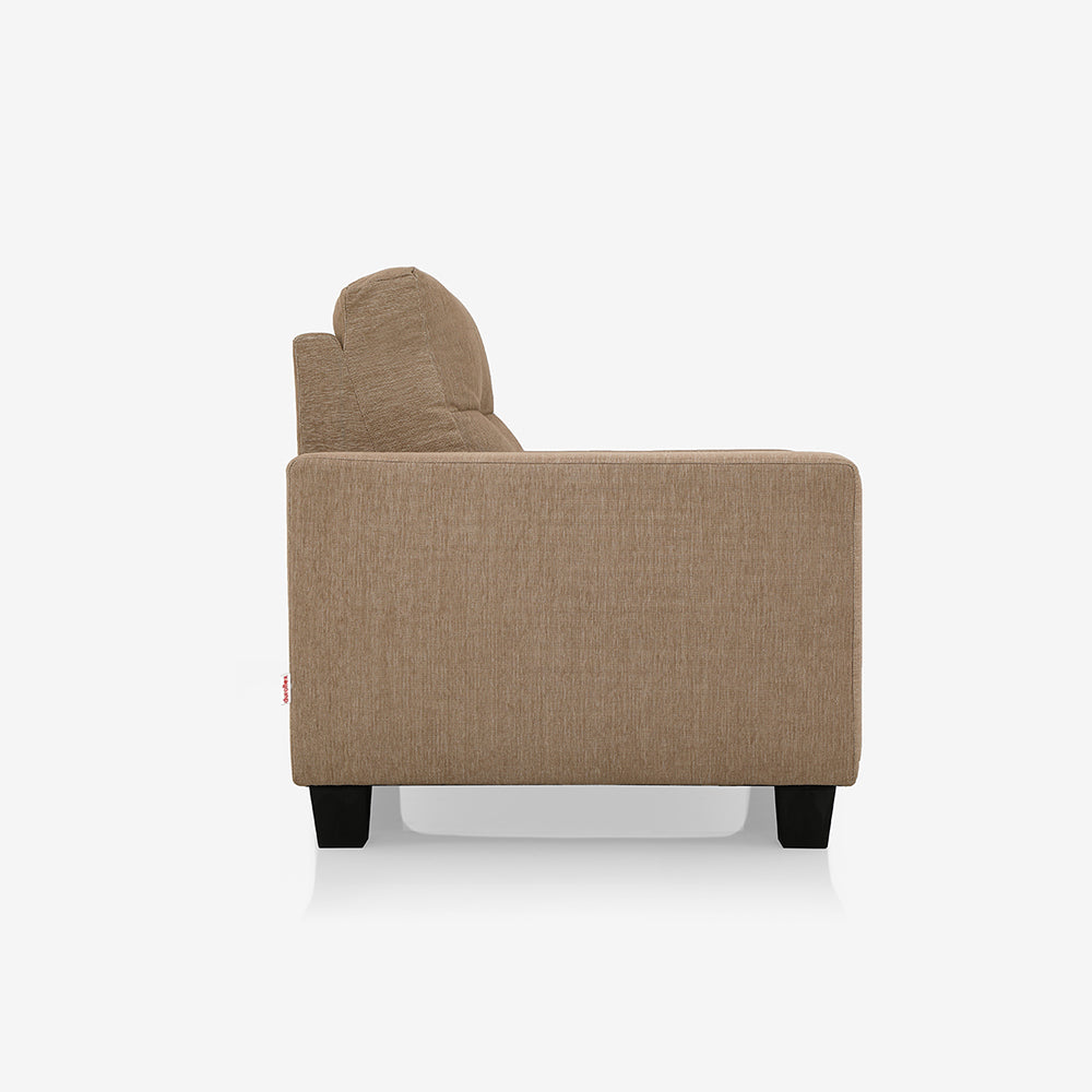 Ease Fabric Sofa | 1 seater | Brown |  Duroflex Furniture
