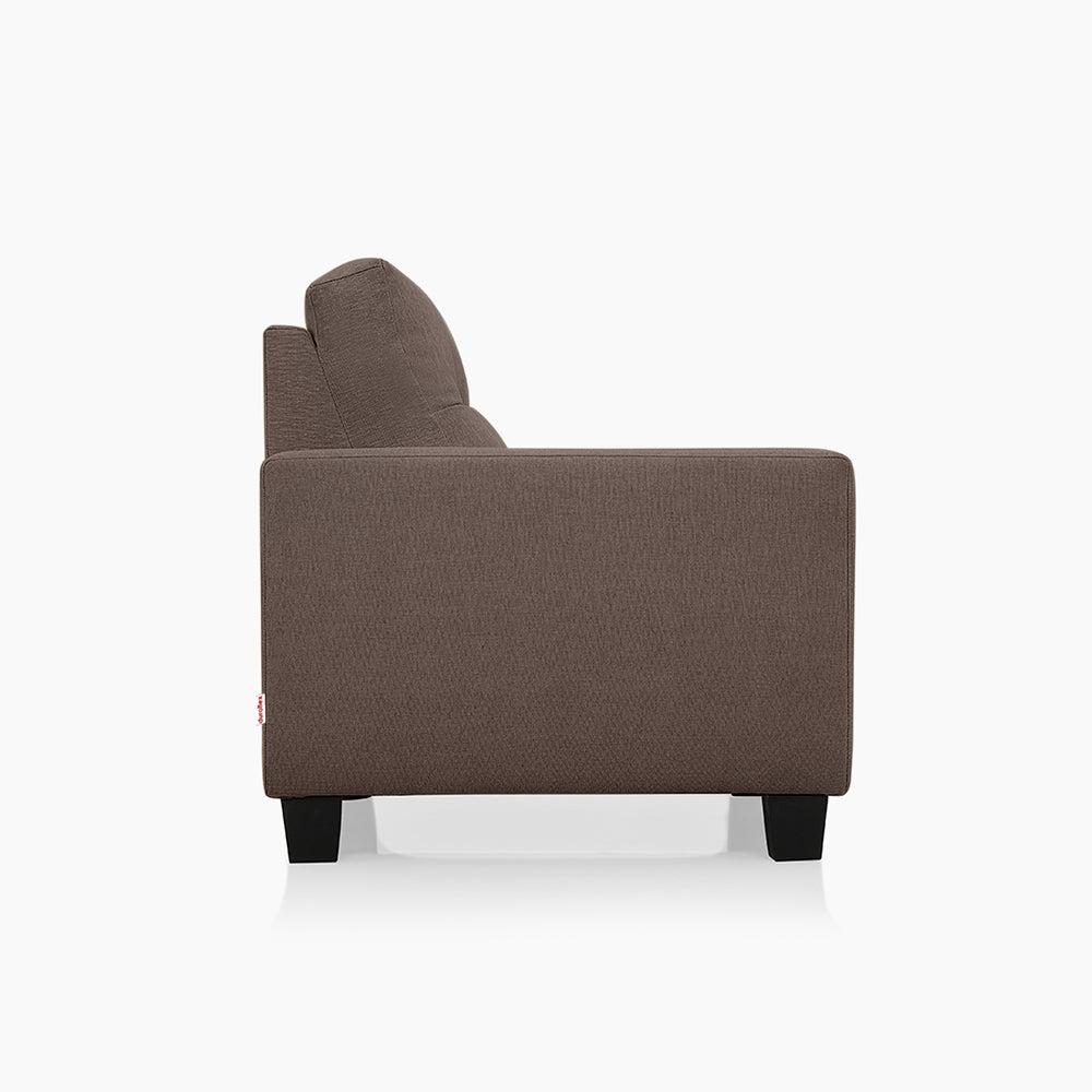 Ease Fabric Sofa | 1 seater | Saddle Brown |  Duroflex Furniture
