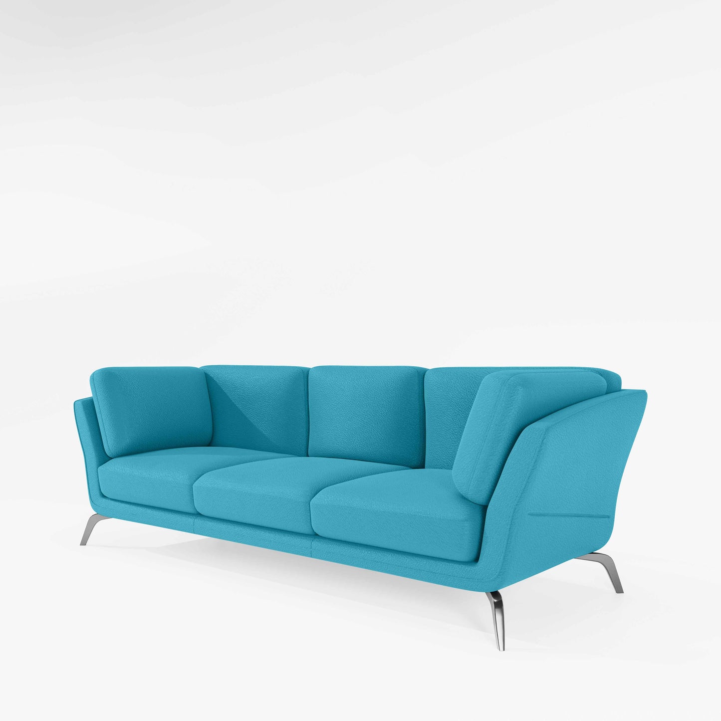 Symphony 3 Seater Suede fabric - Celestial blue