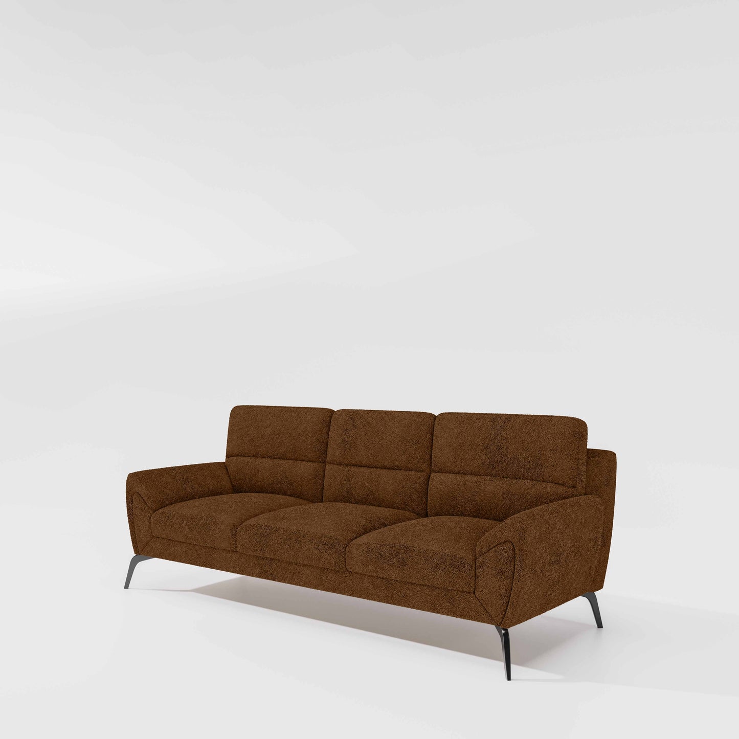 Octave 3 Seater Boucle Fabric - Caramel