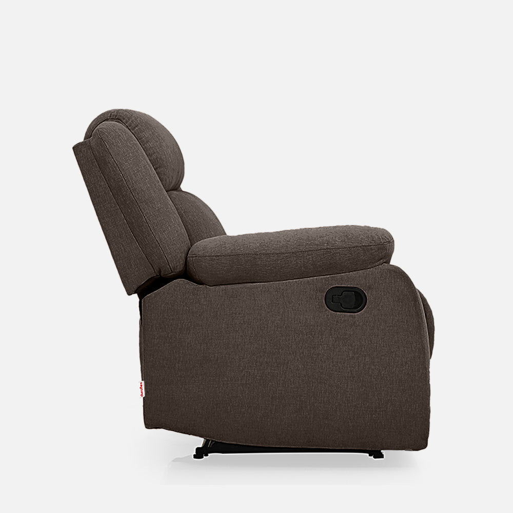 Avalon Dark Brown Fabric Recliner