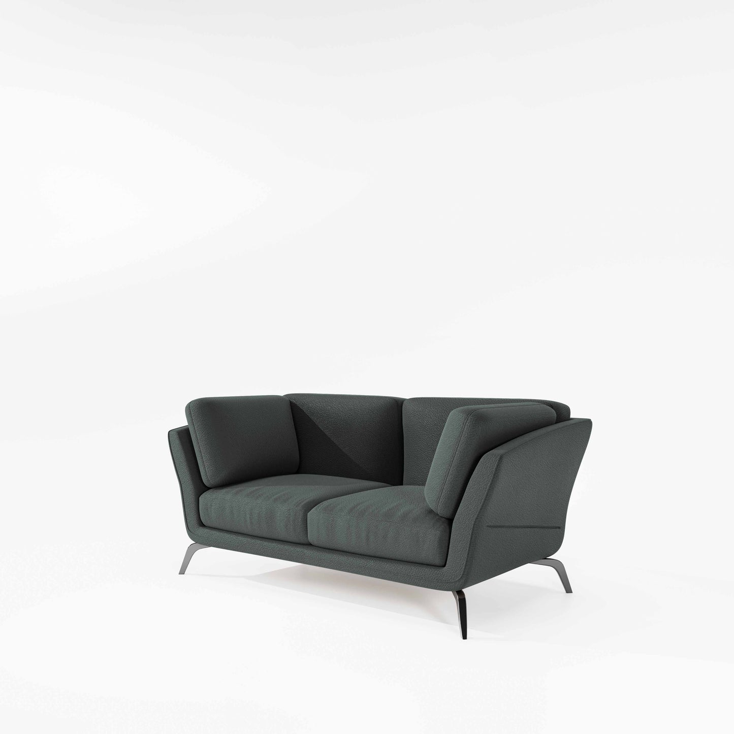 Symphony 2 Seater Suede fabric - Steel grey