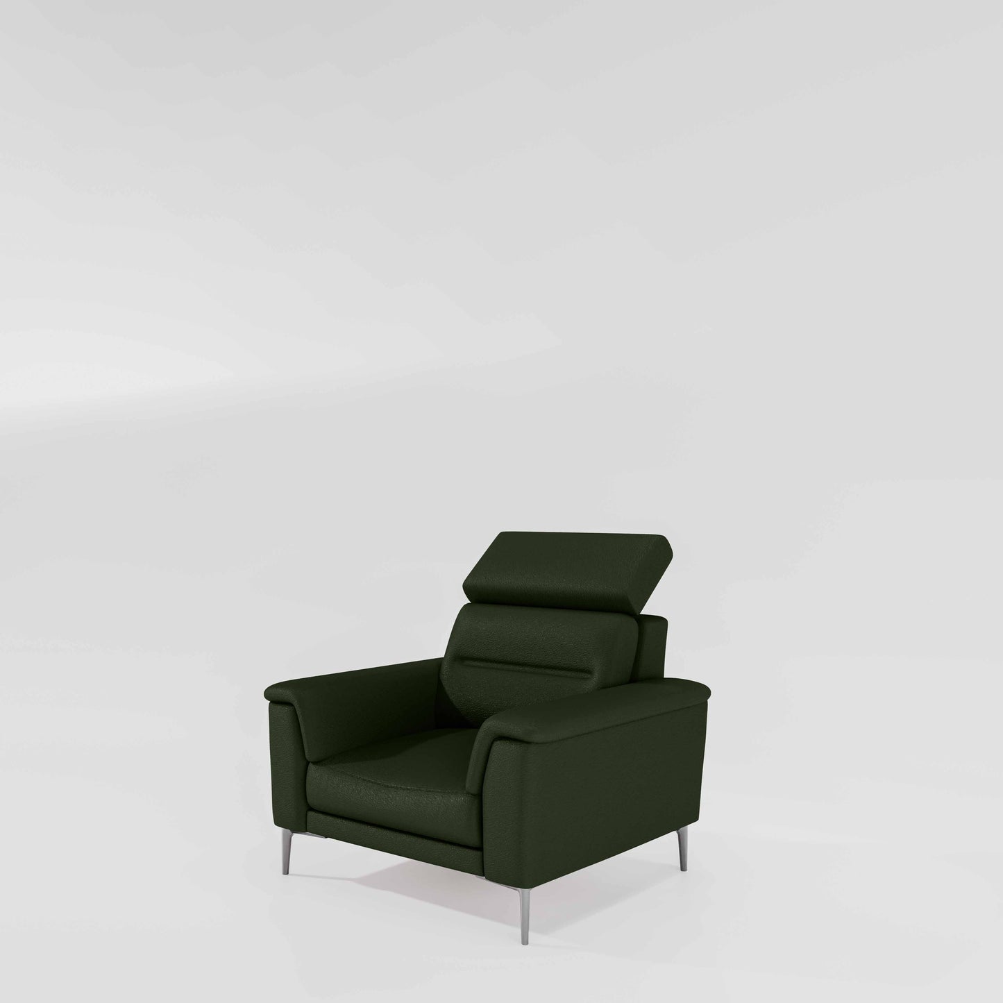 Cresendo 1 Seater Leatherette fabric - Black Forest