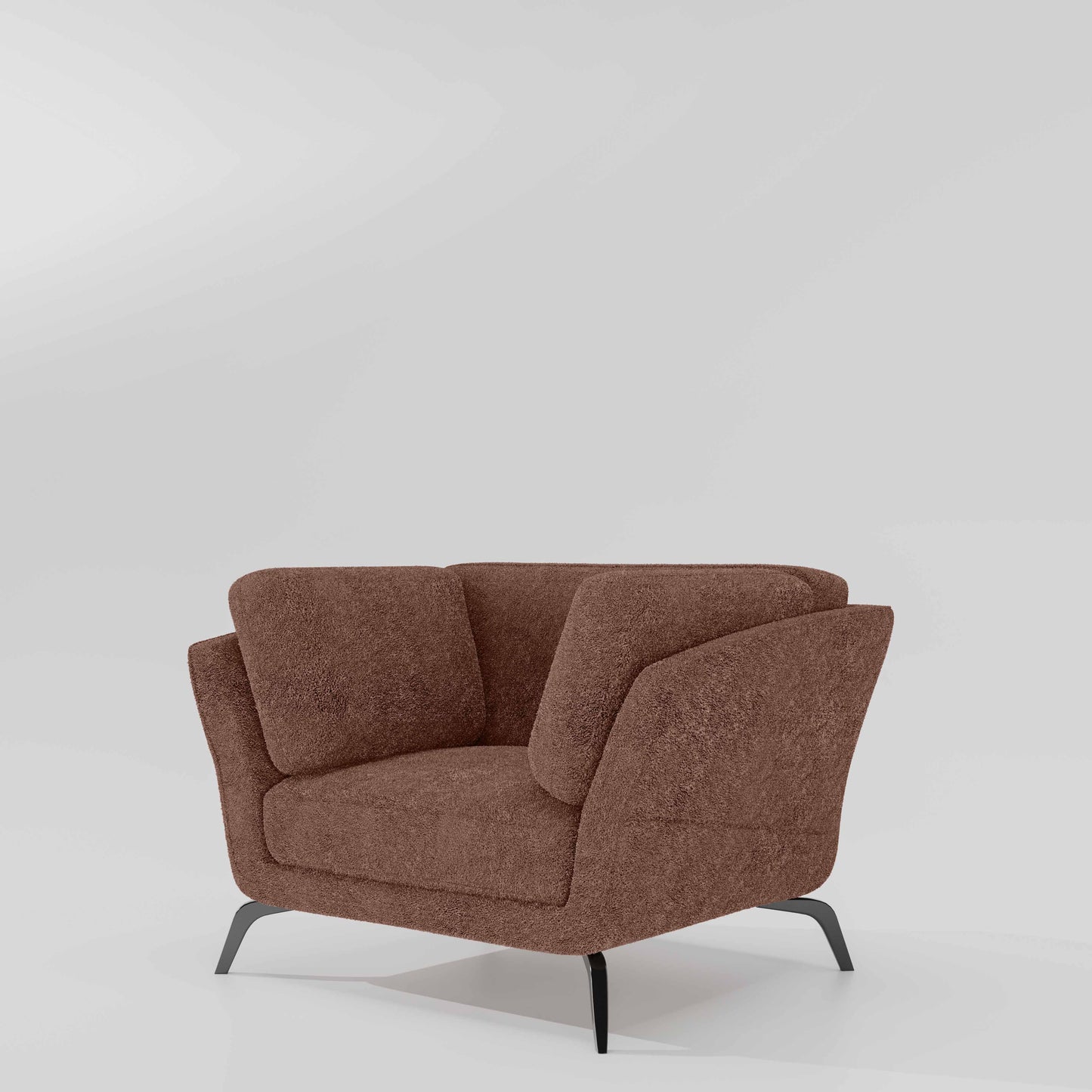 Symphony 1 Seater Boucle Fabric - Dusty Rose